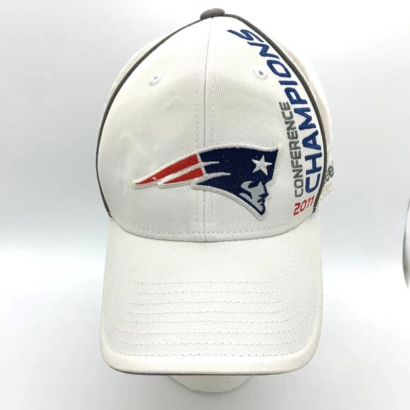 NFL Onfield Reebok NE Patriots 2011 Conference Championships Baseball Cap OSFA - Picture 2 of 10